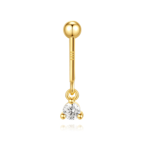 JP8409bhhn-Y30  925 Silver Body Jewelry  (1pc)  WT:0.38g  16.2mm  60251109022 60251116800