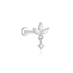 JP8420ajkn-Y30  925 Silver Body Jewelry  (1pc)  WT:0.48g  12mm  M60200529050A M60200569080A