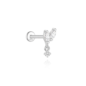 JP8421aiol-Y30  925 Silver Body Jewelry  (1pc)  WT:0.45g  10.2mm  M60200529050A M60200569080A