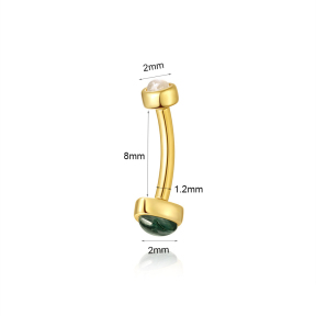 JP8423aiko-Y30  925 Silver Body Jewelry  (1pc)  WT:0.26g  2mm  60261719680C 60261701402C 60261741302C