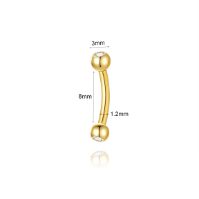 JP8427vhoo-Y30  925 Silver Body Jewelry  (1pc)  WT:0.56g  3mm  60261719680C 60261701402C 60261741302C