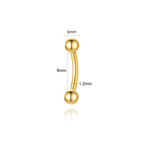 JP8428ahlv-Y30  925 Silver Body Jewelry  (1pc)  WT:0.36g  3mm  60261719680C 60261701402C 60261741302C