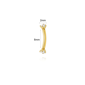 JP8429bhin-Y30  925 Silver Body Jewelry  (1pc)  WT:1.16g  2mm  60261719680C 60261701402C 60261741302C