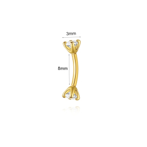 JP8430vhkp-Y30  925 Silver Body Jewelry  (1pc)  WT:1.16g  3mm  60261719680C 60261701402C 60261741302C