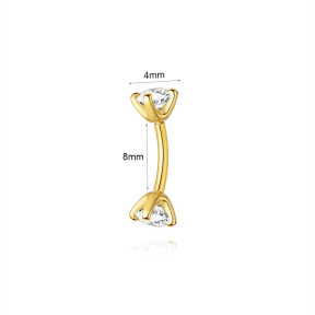JP8431vhni-Y30  925 Silver Body Jewelry  (1pc)  WT:1.16g  4mm  60261719680C 60261701402C 60261741302C