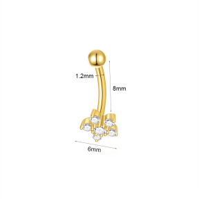 JP8433vhmo-Y30  925 Silver Body Jewelry  (1pc)  WT:0.42g  6mm  60261719680C 60261701402C 60261741302C