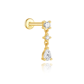 JP8435bhjj-Y30  925 Silver Body Jewelry  (1pc)  WT:0.45g  14mm  60262667990C 60262656870C 60262687890C