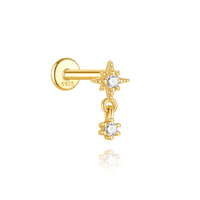 JP8440bhbn-Y30  925 Silver Body Jewelry  (1pc)  WT:0.26g  9mm  60262667990C 60262656870C 60262687890C