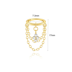 JP8445vhkp-Y30  925 Silver Body Jewelry  (1pc)  WT:0.6g  17mm  60261408030C 60261410830C