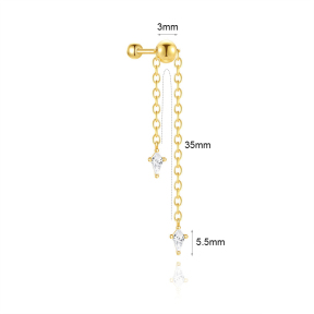 JP8451vhop-Y30  925 Silver Body Jewelry  (1pc)  WT:0.71g  5.5mm  60261021070C