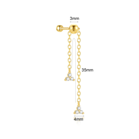 JP8452vhol-Y30  925 Silver Body Jewelry  (1pc)  WT:0.74g  4mm  60261021070C