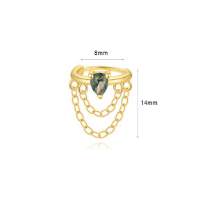 JP8485vivl-Y30  925 Silver Body Jewelry  (1pc)  WT:0.7g  8mm  60259271163C 60261839600C
