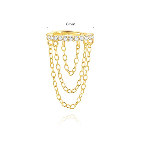 JP8488vhmo-Y30  925 Silver Body Jewelry  (1pc)  WT:0.55g  8mm  60259271163C 60261839600C