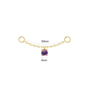 JP8489bhjj-Y30  925 Silver Body Jewelry  (1pc)  WT:0.55g  30mm  60260130859C 60260141442C 60259291442C