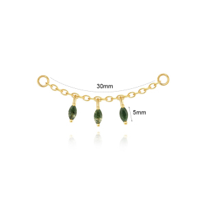 JP8491aipk-Y30  925 Silver Body Jewelry  (1pc)  WT:0.44g  30mm  60260130859C 60260141442C 60259291442C