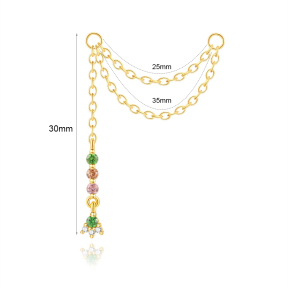 JP8495vhmn-Y30  925 Silver Body Jewelry  (1pc)  WT:0.6g  30mm  60260960051C 60260970051C 60260980051C