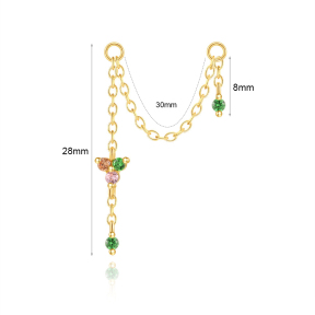 JP8496vhlo-Y30  925 Silver Body Jewelry  (1pc)  WT:0.5g  28mm  60260960051C 60260970051C 60260980051C