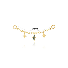 JP8499vhmj-Y30  925 Silver Body Jewelry  (1pc)  WT:0.25g  35mm  60260449200 60260521326 60260729265 60260739075C