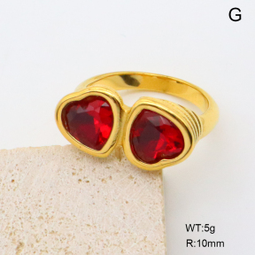 GER001416bhia-066  18K PVD Zircon,Handmade Polished  Stainless Steel Ring
