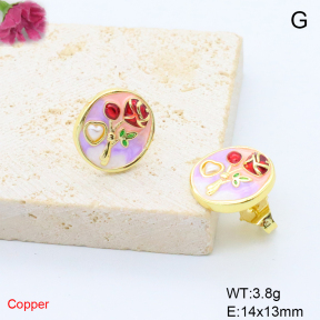 F6E302077ablb-L017  Fashion Copper Earrings