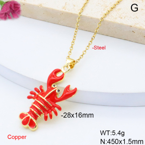 F6N301629vail-L017  Fashion Copper Necklace