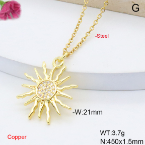 F6N408889vail-L017  Fashion Copper Necklace