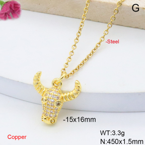F6N408890avja-L017  Fashion Copper Necklace
