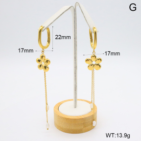 GEE002619vhmv-066  18K PVD Cultured Freshwater Pearlss,Handmade Polished  Stainless Steel Earrings  BC25050028E