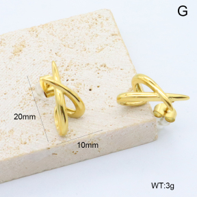 GEE002705bhva-066  316 Pin 18K PVD,Handmade Polished  Stainless Steel Earrings  BC25050076E