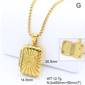 GEN002085ahjb-066  18K PVD,Handmade Polished  Stainless Steel Necklace  BC25060147N