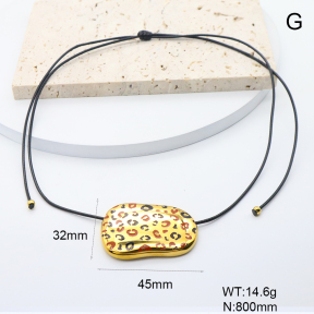 GEN002129vhha-066  18K PVD Enamel,Handmade Polished  Stainless Steel Necklace  BC24090445N-LP