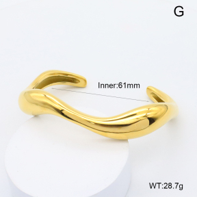 GEB000822vhmv-066  18K PVD,Handmade Polished  Stainless Steel Bangle  BC25080243B