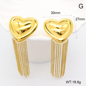 GEE002570vhkb-066  316 Pin,Handmade Polished  Stainless Steel Earrings  BC24080100E-2