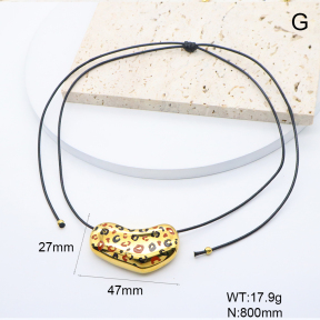 GEN002128vhha-066  18K PVD Enamel,Handmade Polished  Stainless Steel Necklace  BC24040696N-LP