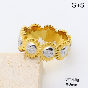 GER001437vhha-066  6-8#  Handmade Polished  Stainless Steel Ring