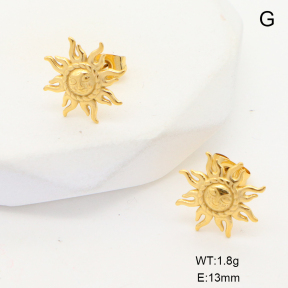 6E2007389bhia-G034  316 Pin 18K PVD,Handmade Polished  Stainless Steel Earrings