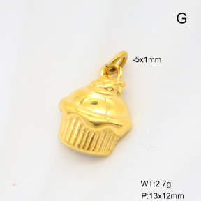 6P2001853aakl-G034  18K PVD,Handmade Polished  Stainless Steel Pendant