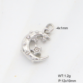 6P4000527ablb-G034  Czech Stones,Handmade Polished  Stainless Steel Pendant