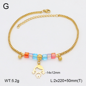 2A9001708ablb-350  Stainless Steel Anklets