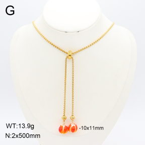2N4004610bbov-350  Stainless Steel Necklace