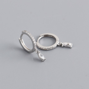 JE8546aiov-Y10  925 Silver Earrings  WT:1.1g  18.5*11.5mm  EH1376