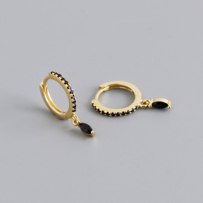 JE8547aiov-Y10  925 Silver Earrings  WT:1.1g  18.5*11.5mm  EH1376