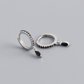 JE8548aiov-Y10  925 Silver Earrings  WT:1.1g  18.5*11.5mm  EH1376