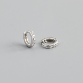 JE8556bihl-Y10  925 Silver Earrings  WT:0.85g  9mm  EH1265