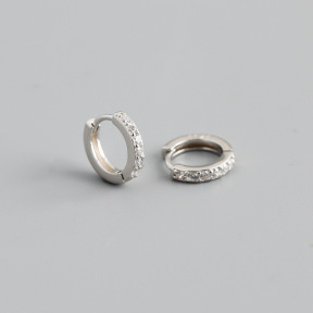 JE8558biim-Y10  925 Silver Earrings  WT:0.95g  10mm  EH1265