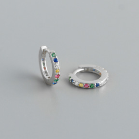 JE8572aipl-Y10  925 Silver Earrings  WT:1.24g  11.3*13mm  EH1172