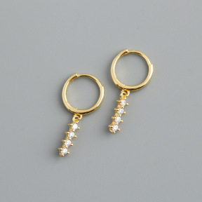 JE8585aiol-Y10  925 Silver Earrings  WT:1.2g  23*11mm  EH1200