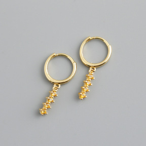 JE8589aiol-Y10  925 Silver Earrings  WT:1.2g  23*11mm  EH1200