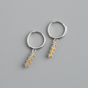 JE8590aiol-Y10  925 Silver Earrings  WT:1.2g  23*11mm  EH1200