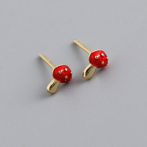JE8664vhkm-Y10  925 Silver Earrings  WT:0.55g  6.3*4.6mm  EH1405